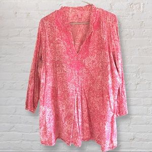 Lilly Pulitzer Tunic Blouse Sz XL